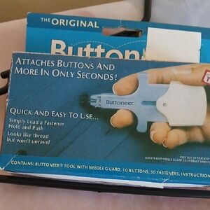 Button Fastener Tool in Blue and White